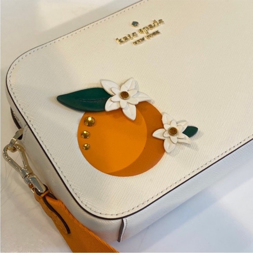 ♠️Kate Spade Clementine Applique Mini Camera Crossbody Bag, Meringue Multi NWT